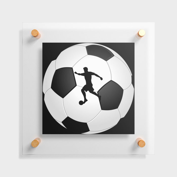 Big Football - soccer player Floating Acrylic Print