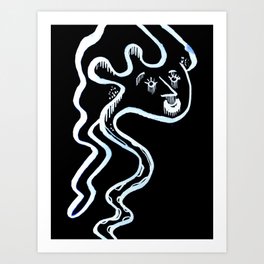 'F' from 'A series of Ghosts' Art Print