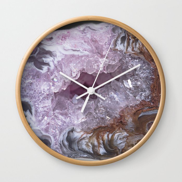 Amethyst Geode Wall Clock