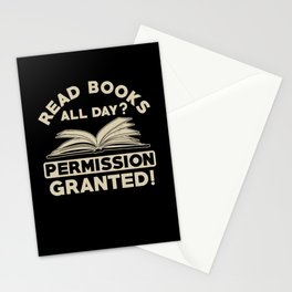 Read Books all Day Stationery Card