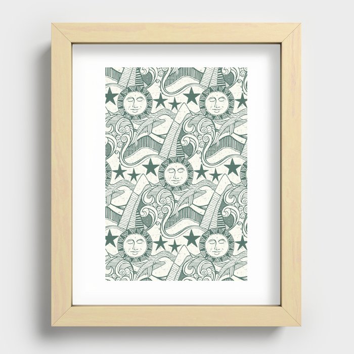 into the wild pine Recessed Framed Print
