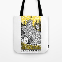 A Floral Tarot Print - The Empress Tote Bag | Graphicdesign, Tarot, Flowertarot, Witchy, Tarotart, Theempresstarot, Floraltarot, Witchcraft, Digital, Tarottheempress 