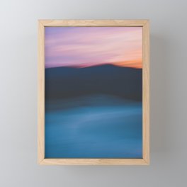 sunset over the mountain - colorful modern abstract photography Framed Mini Art Print