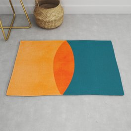 Abstract Shapes Rugs For Any Room Or, Orange And Teal Rug