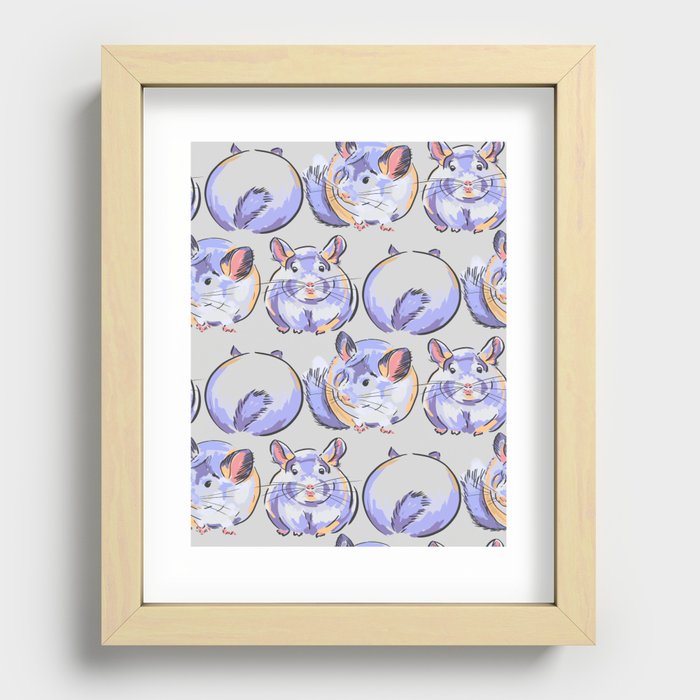 Chinchillas Recessed Framed Print
