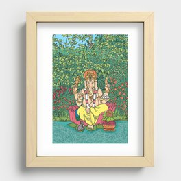 Ganesha - By the River Recessed Framed Print