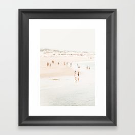 At the Beach fourteen  (part one of a diptych) - Minimal Beach and Ocean photography  Framed Art Print