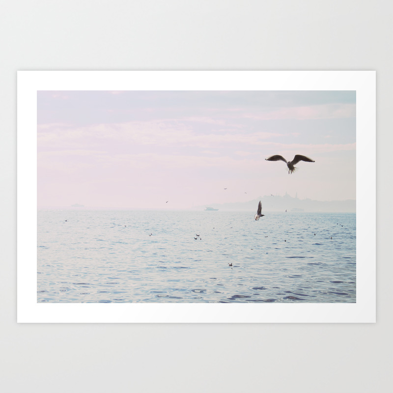 Istanbul Photo Minimalist Nautical Photography Simple Travel Print Water Home Decor Art Print By Remioniart Society6