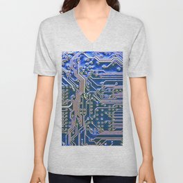 Circuit Board V Neck T Shirt