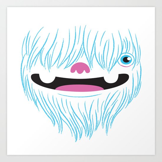 Happy Yeti Art Print
