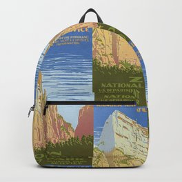 Vintage Zion National Park, Utah USA Backpack | Mountain, Tapestry, Vintage, Gift, Throwpillow, Usa, Camping, Zionnationalpark, Retro, Nationalpark 