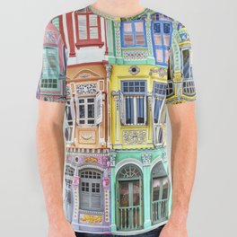 The Singapore Shophouse All Over Graphic Tee