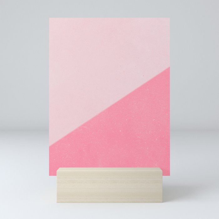 Pink Color Block Boho Minimalist Mini Art Print