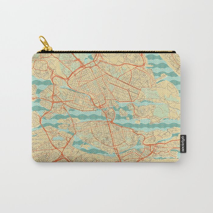 Stockholm Map Retro Carry-All Pouch