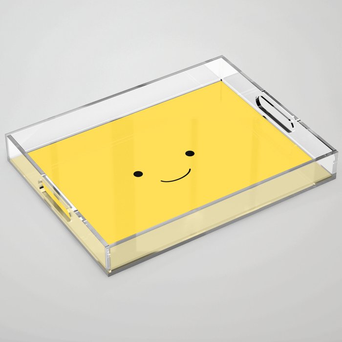 Happy 2 yellow  Acrylic Tray