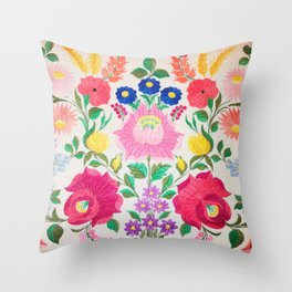 Handmade Hungarian embroidery Throw Pillow