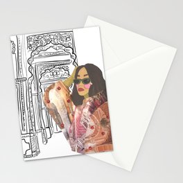 Colorful Fashion Queen  Stationery Cards