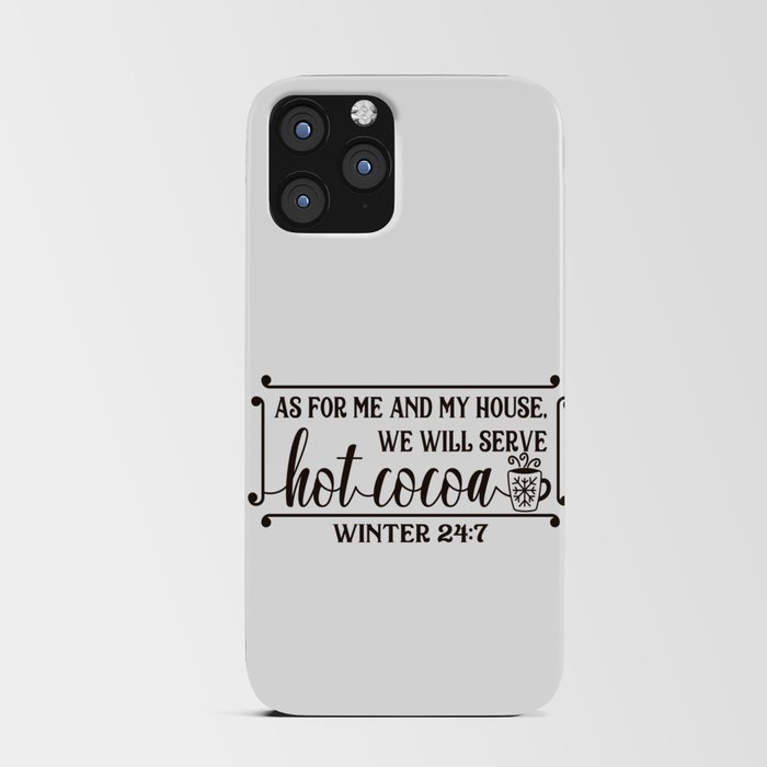 Funny Winter Hot Cocoa Sign iPhone Card Case