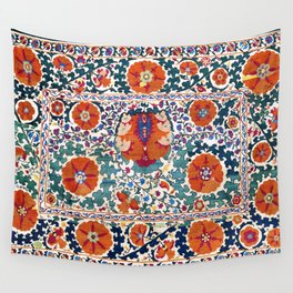 Shakhrisyabz Suzani Uzbekistan Antique Embroidery Print Wall Tapestry