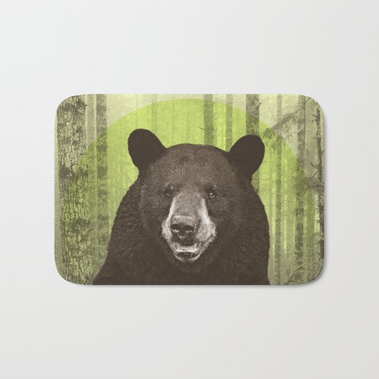 Black Bear Bath Mat