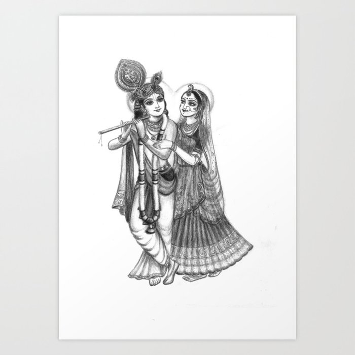 Radha And Krishna Art Print by Alexandra Bilbija | Society6