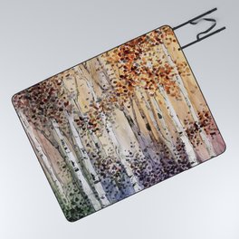 4 season watercolor collection - autumn Picnic Blanket