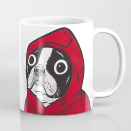 Red Hoodie Boston Terrier Mug