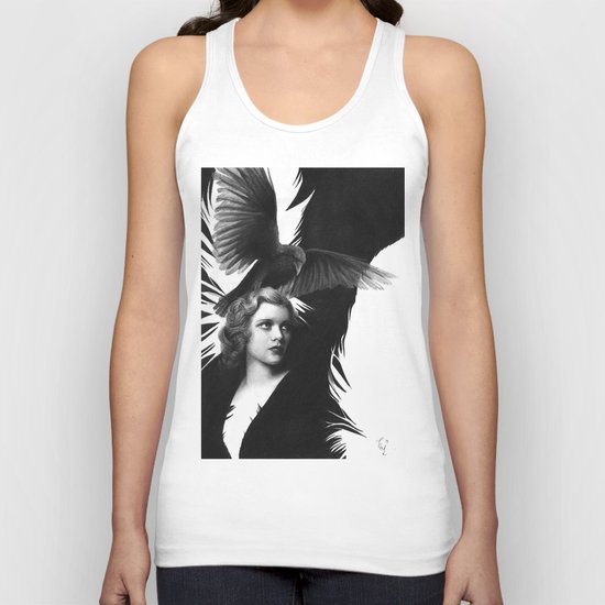 Lady and the Raven Unisex Tank Top