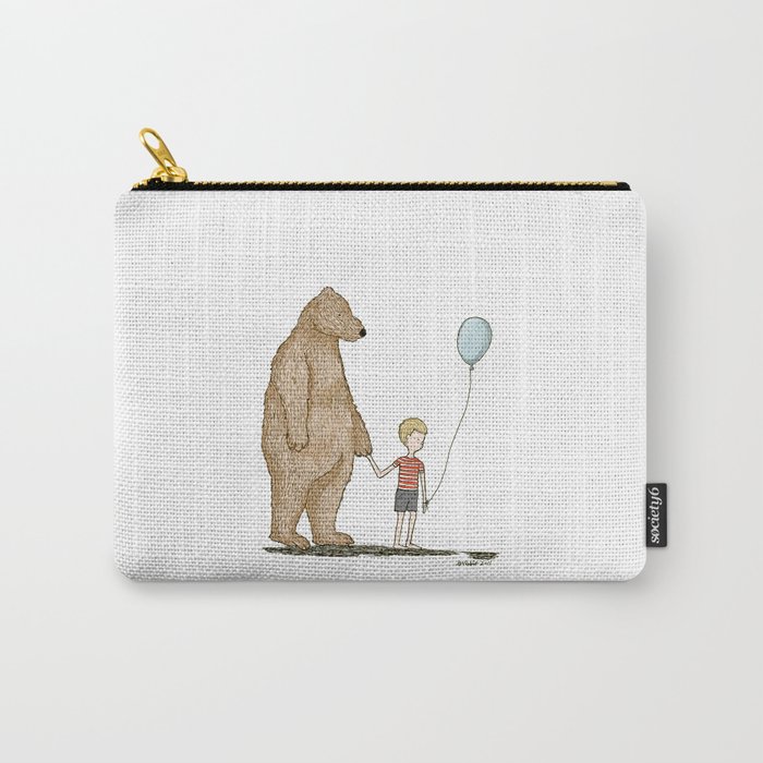 Bear Boy Balloon (color) Carry-All Pouch