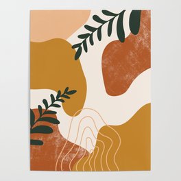 Leaves And Random Shapes Poster