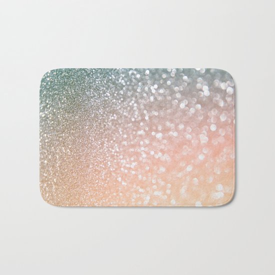 Rosequartz glitter - Pink luxury glitter sparkling design Bath Mat