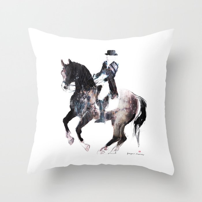Horse (Canter pirouette II) Throw Pillow