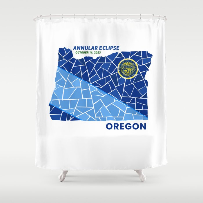 Oregon Annular Eclipse 2023 Shower Curtain