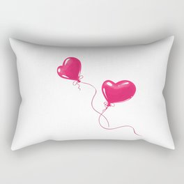 Heart shaped red balloons Rectangular Pillow