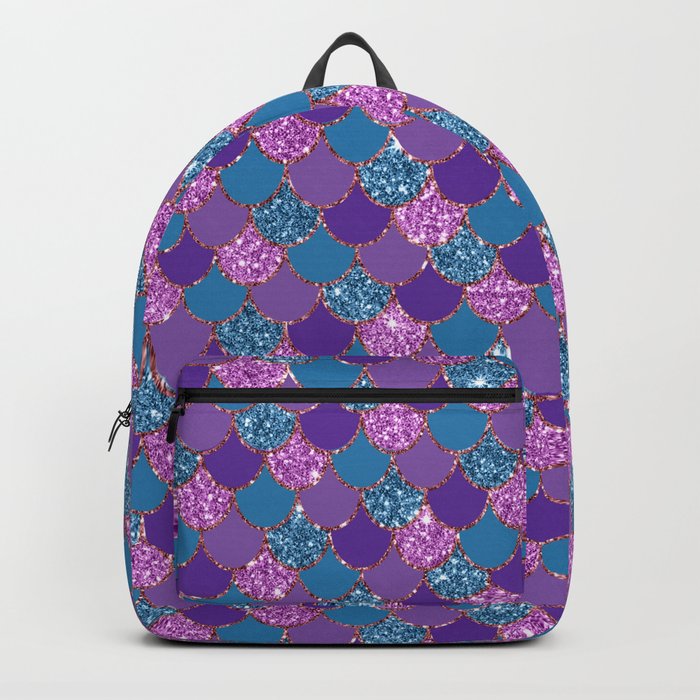 purple and blue backpacks