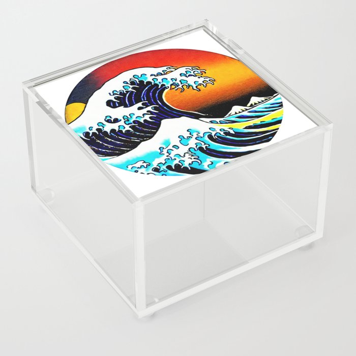  The Great Wave | outrun style Acrylic Box