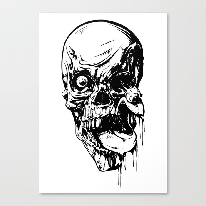 Skeleton Zombie Canvas Print
