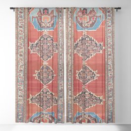 Bijar Kurdistan Northwest Persian Carpet Print Sheer Curtain