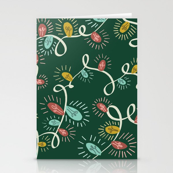 cute christmas light pattern Stationery Cards