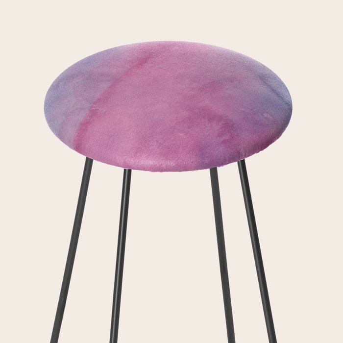 Girly Pink Lilac Blue Watercolor Abstract Pattern Counter Stool By Girly Pink Lilac Blue Watercolor Abstract Pattern Counter Stool