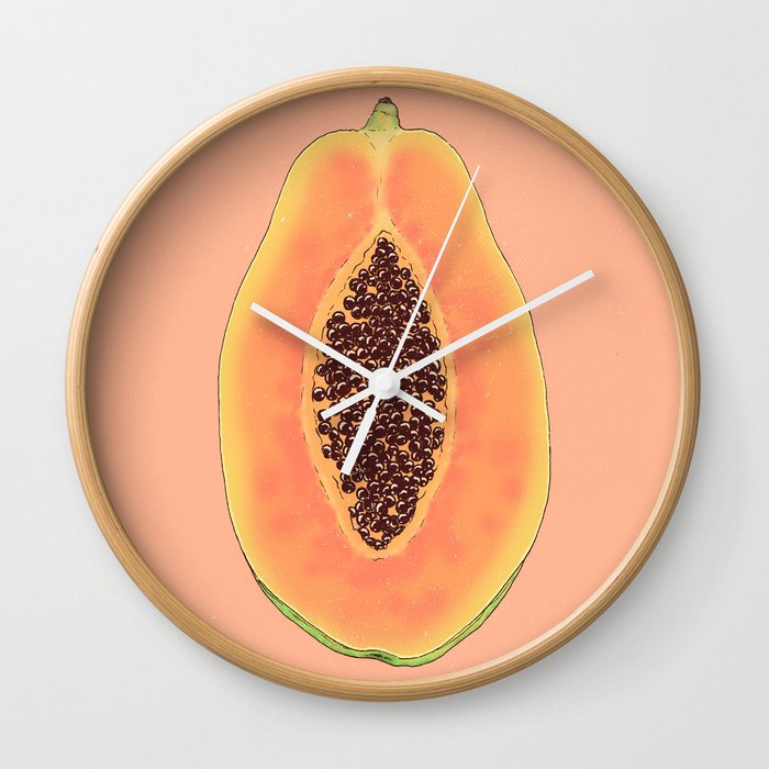 Papaya Wall Clock