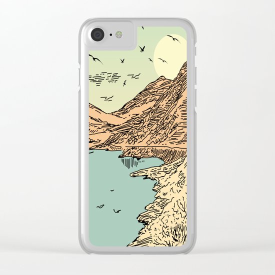 Mountain, Train & Lake Clear iPhone Case