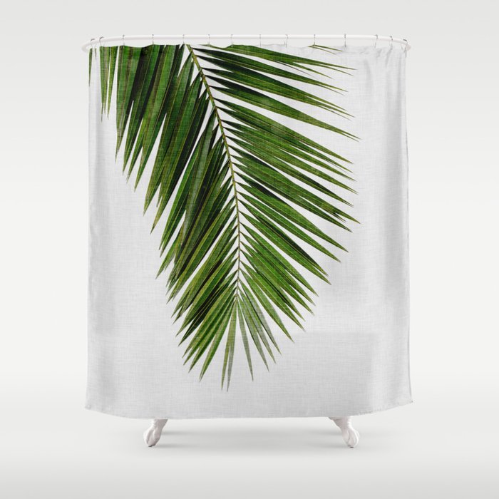 Palm Leaf I Shower Curtain By Paperpixelprints Society6