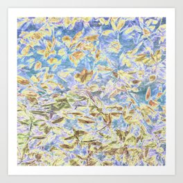 lavender and yellow floral fairy bed Art Print