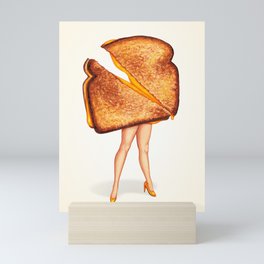 Grilled Cheese Sandwich Pin-Up Mini Art Print