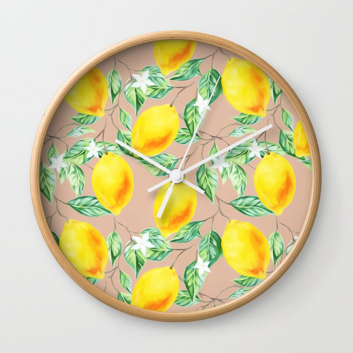 Lemon Fresh #society6 #decor #buyart Wall Clock