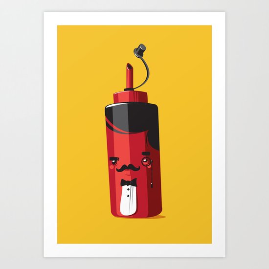 Fancy Ketchup Art Print
