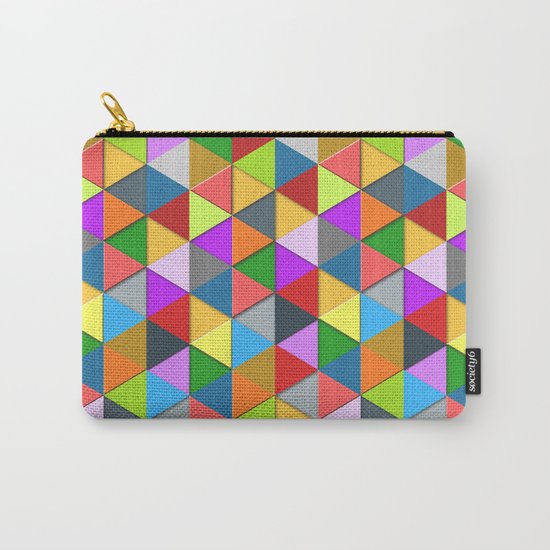 Colorful triangle galore geometric pattern Carry-All Pouch