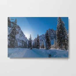 Sunny morning in Val Fiscalina Metal Print