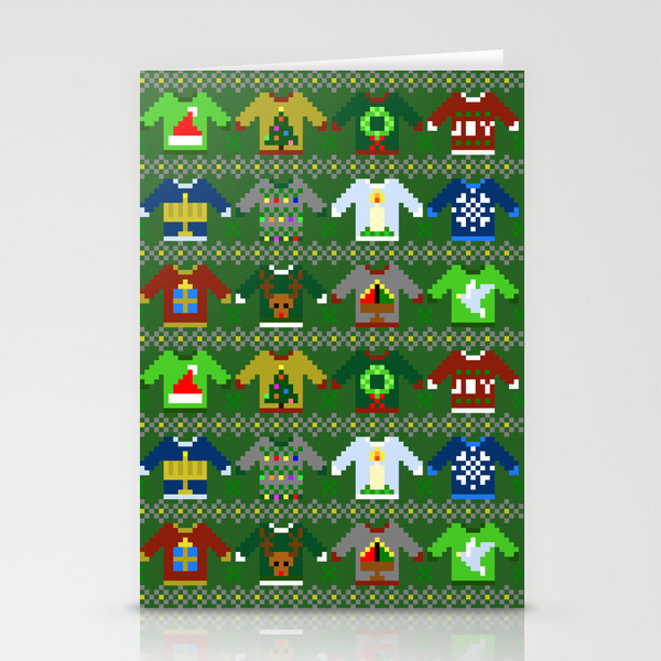 The Ugly 'Ugly Christmas Sweaters' Sweater Design Stationery Cards by Art  by Ash